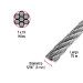 Metro de cable flexible 5/16" de acero 7x19 hilos, 75 m