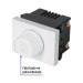 Dimmer giratorio, 1.5 módulos, línea Española, color blanco