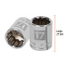 Dado de 17 mm, 12 puntas, cuadro 3/8", TRUPER