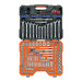 Juego 199 herramientas 1/4", 3/8" y 1/2" std y mm p/mecánico