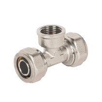 Tee para PEALPE, 1/2", con rosca hembra central, FOSET