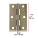 Bisagra rectangular 2-1/2 x 1-5/8", latón antiguo, HERMEX