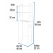 Mueble organizador blanco para baño con 3 repisas, FOSET