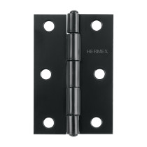 Bisagra rectangular 3" negra, HERMEX