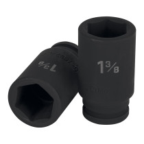 Dado largo de impacto de 1-3/8", 6 puntas, cuadro 3/4"