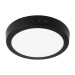 Luminario LED plafón 12W 6500K, redondo, negro, VOLTECK