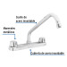 Mezcladora 8" fregadero cromo, cuello largo,compresión,BASIC