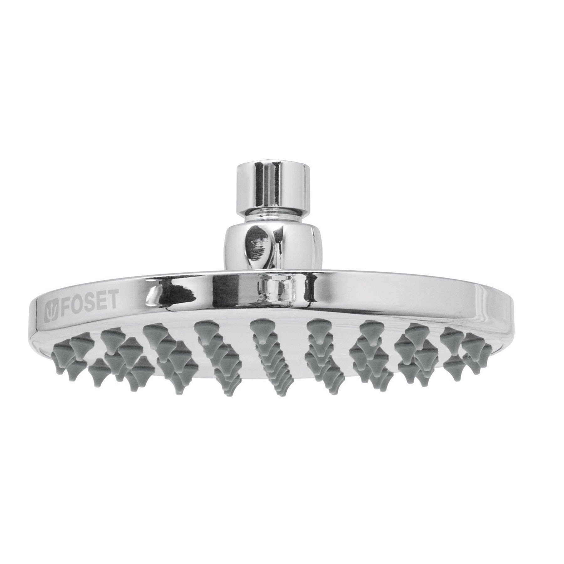 Regadera cromo 6" plato redondo, sin brazo, FOSET ELEMENT