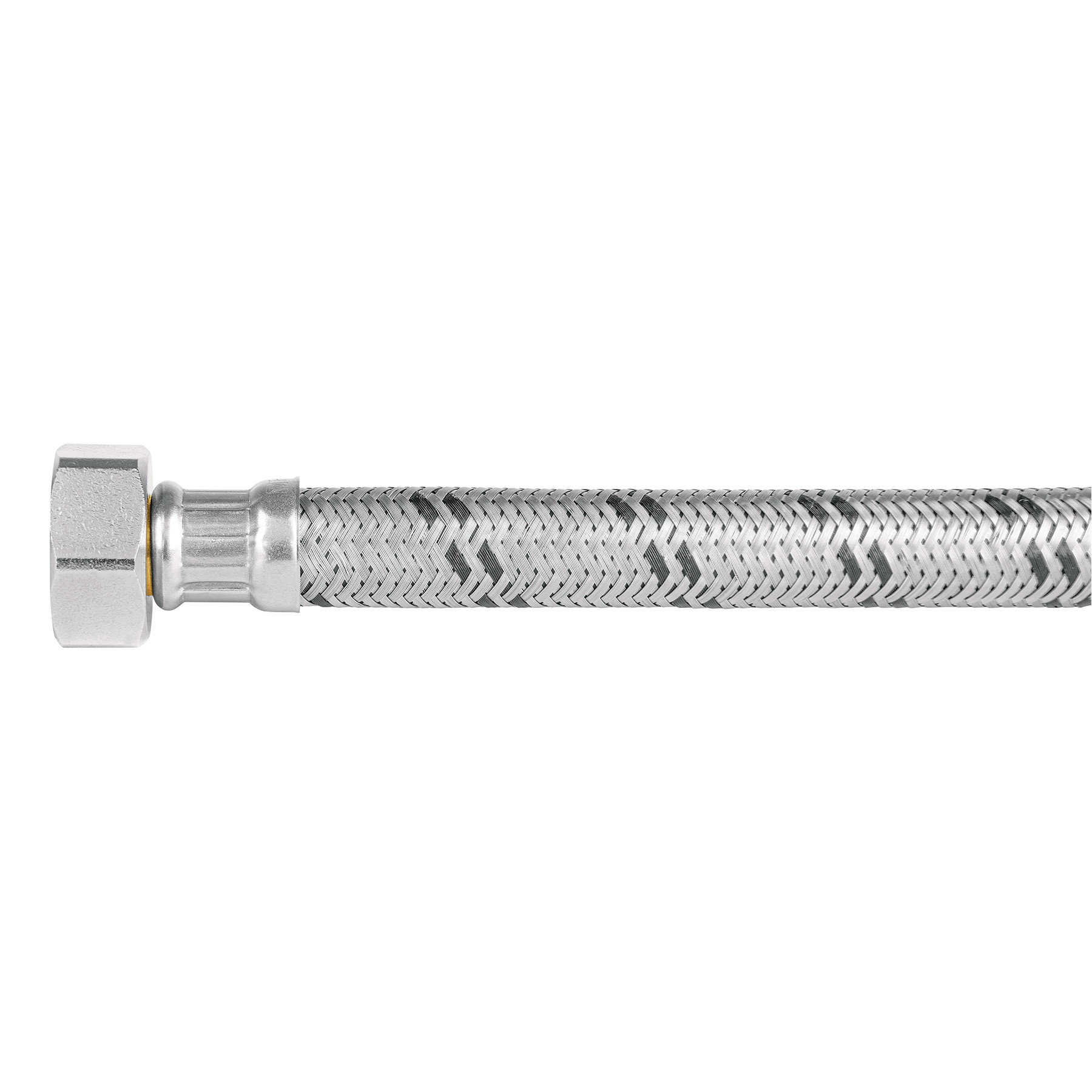 Manguera para boiler, acero inox. 1/2"H x 3/4"H, 120 cm