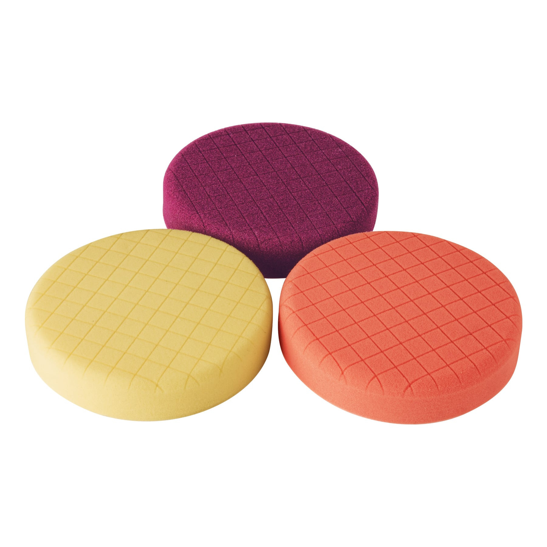 Juego de 3 esponjas para pulir de 6" hook and loop, TRUPER