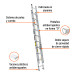 Escalera de extensión, tipo III, 20 peldaños, TRUPER