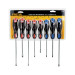 Juego de 8 desarmadores mango Comfort Grip, PRETUL
