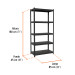 Estante metálico 5 repisas capacidad 80kg, 85x45x180, TRUPER