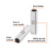 Dado largo de 11 mm, 6 puntas, cuadro 3/8", TRUPER