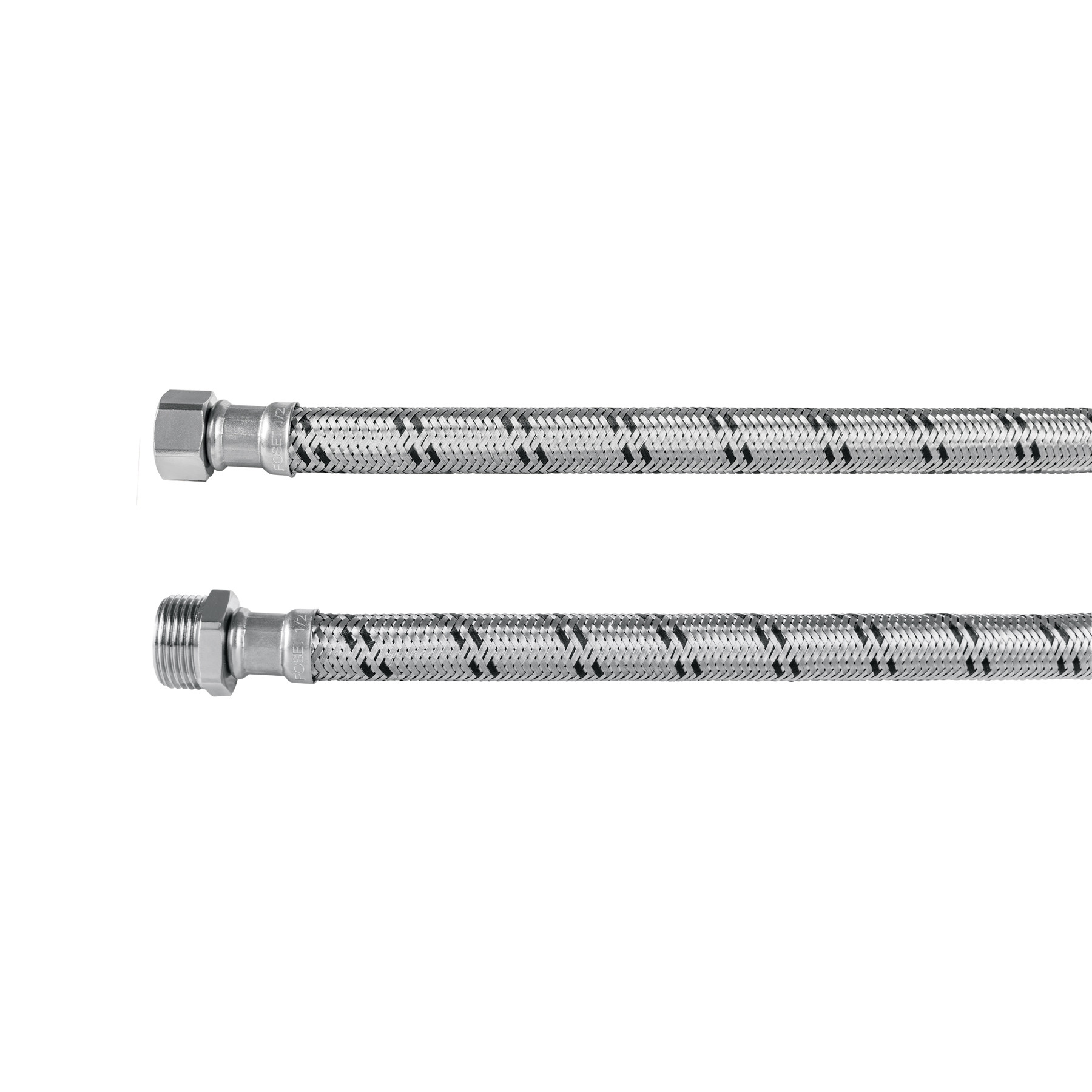 Manguera para boiler, acero inox. 1/2"H x 3/4"M, 60 cm