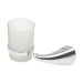 Portavaso cepillero metálico con vaso de vidrio, FOSET AERO