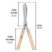 Tijera para poda 49 cm, mangos de madera, PRETUL