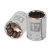 Dado de 17 mm, 12 puntas, cuadro 3/8", TRUPER