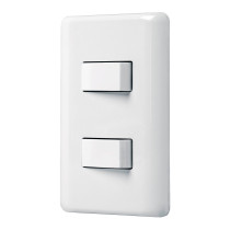 Placa armada con 2 interruptores sencillos, VOLTECK BASIC