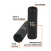Dado largo cuadro 1/2" de impacto 6 puntas de 16 mm, TRUPER