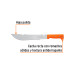 Machete rambo 12", cacha remachada naranja, TRUPER