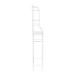 Mueble organizador blanco para baño con 3 repisas, FOSET