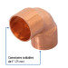 Codo 90° de cobre de 1", FOSET