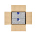 Caja triple 4" x 6" reforzada, VOLTECK