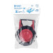 Sapo 3" para WC, silicona roja, cadena inoxidable, FOSET