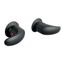 Juego de manerales de palanca para regadera, negro mate AQUA