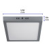 Luminario LED plafón 18W 6500K, cuadrado, gris, VOLTECK