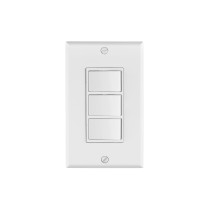 Placa armada con 3 interruptores sencillos, línea Classic
