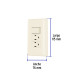 Placa armada interruptor y 2 contactos, marfil, BASIC