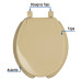 Asiento redondo para WC, abierto, beige, AQUA