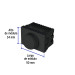 Dimmer giratorio negro de 1.5 módulos, línea Lisboa, VOLTECK