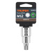 Dado punta corta bristol M12, cuadro 1/2", TRUPER