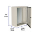 Gabinete metálico, 500 x 400 mm, VOLTECK