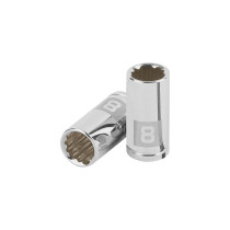 Dado de 8 mm, 12 puntas, cuadro 1/4", TRUPER