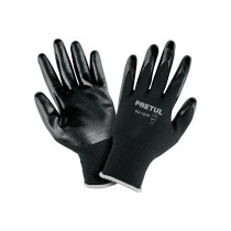Guantes de nylon recubiertos de nitrilo, CH, PRETUL