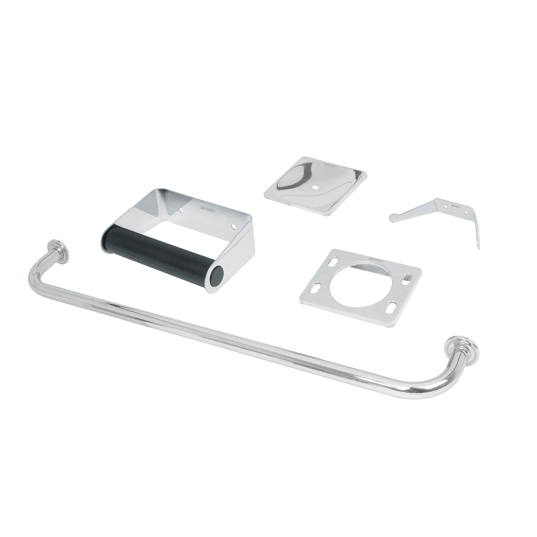 Juego de 5 accesorios para baño, acero inoxidable, BASIC