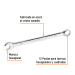 Llave combinada extralarga 1/2" x 202 mm de largo, EXPERT
