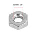 Bolsa con 600 tuercas 3/16" hexagonales tipo Sakamura, FIERO