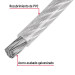 Metro de cable rígido 1/16" acero 7x7 recubierto PVC, 300 m