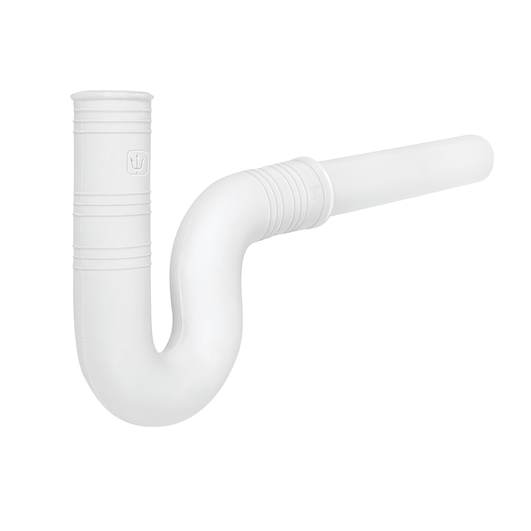 Céspol flexible 1-1/4" de PVC, con extensión, para lavabo