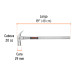 Martillo cabeza cónica 29 mm uña curva, mango tubular,TRUPER