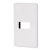 Placa 1 módulo de ABS, blanca, VOLTECK BASIC