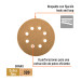 Paquete con 5 discos de lija 5" grano 320, 8 perforaciones