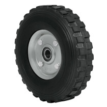 Rueda de hule sólido 8" para diablo, doble balero, PRETUL