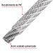 Metro cable flexible 1/4" acero 7x19 recubierto PVC, 75 m