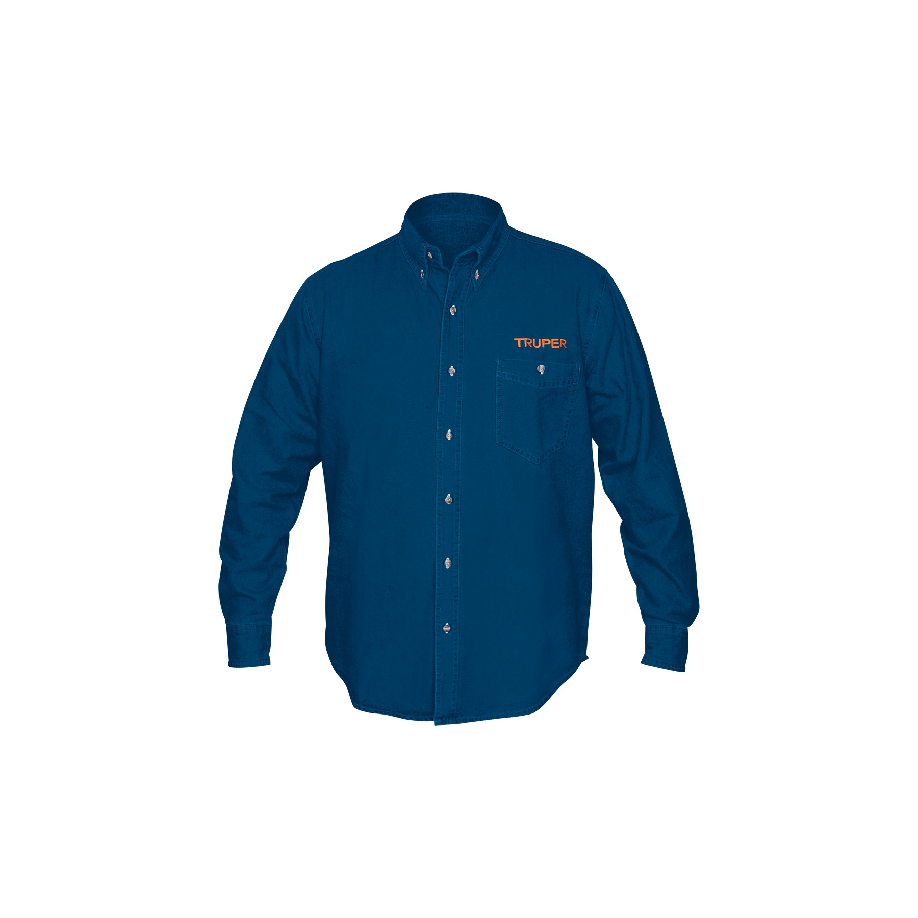 Camisa de mezclilla manga larga para hombre, G, TRUPER